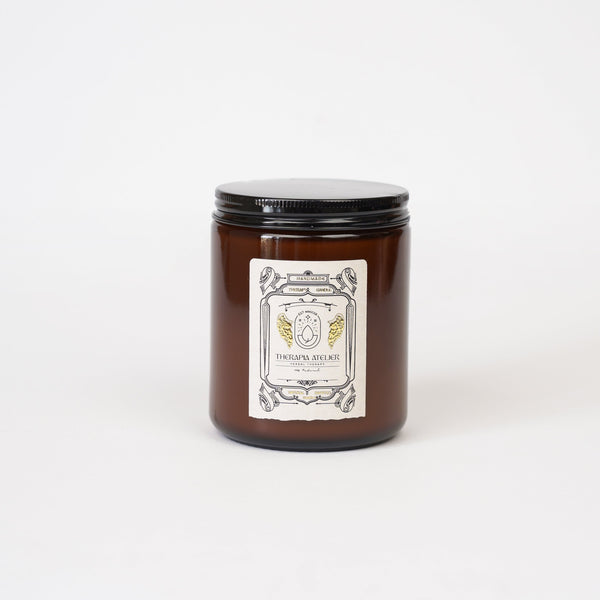 ARDIÇ-ÇAM-LİMON UÇUCU YAĞLI AMBER CAM SOYALI MUM - 100ml