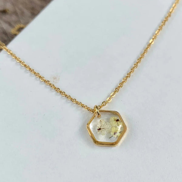 TEENY WEENY HEXAGON | WHİTE, Klasik Zincir