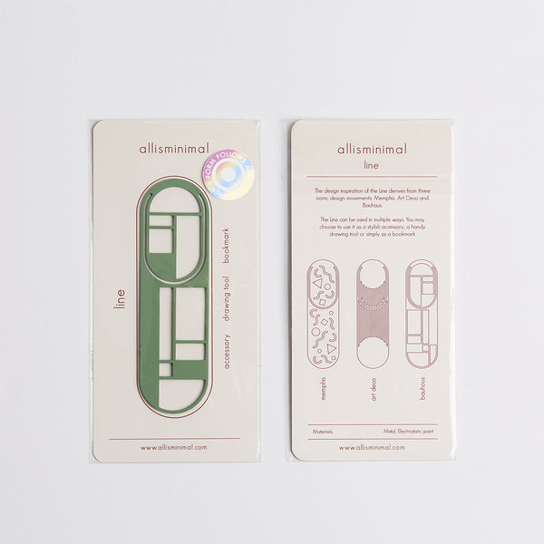 Atlantic Blue - Line Bookmark / Bauhaus