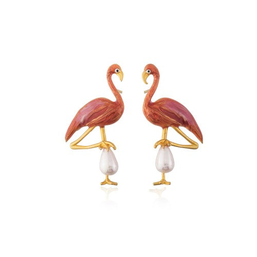 Flamingo Küpe (Parlak Pembe)