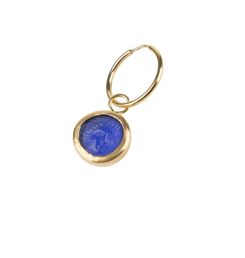Monapetra Jewelry- Intaglio Küçük Halka Küpe
