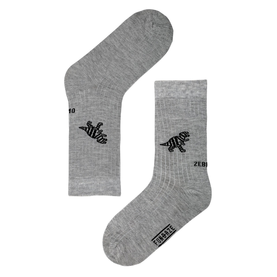 Zebra-Dino Bamboo Sock / Bambu Çorap