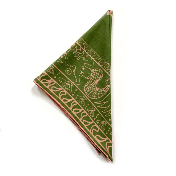 ARIEL KHAKI COTTON BANDANA