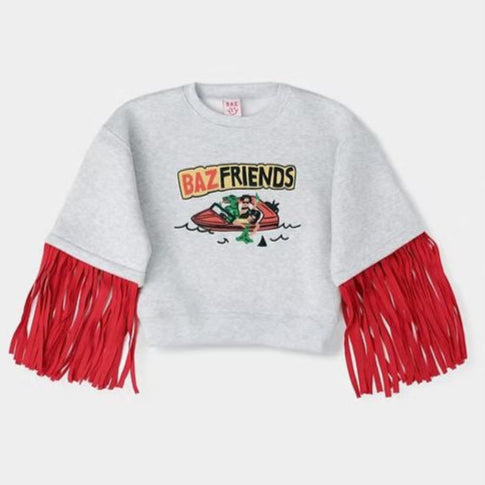 FRINGED SWEATSHIRT