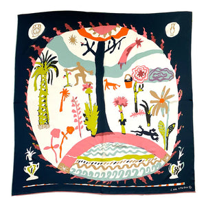 BOON NAVY SILK SCARF