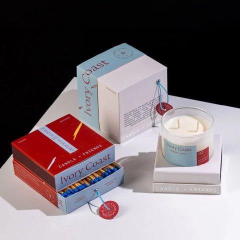 No.2 Ivory Coast Luxury Glass Candle Standart