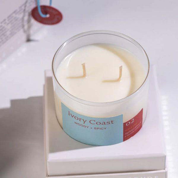 No.2 Ivory Coast Luxury Glass Candle Standart