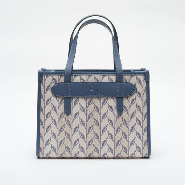 LEAF MONOGRAM - MINI BAG - MAVI BEYAZ