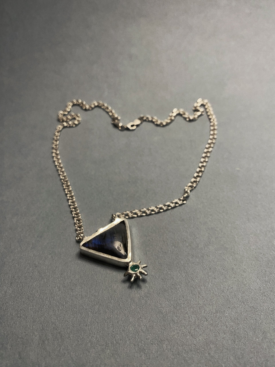 Triangle Labradorite Necklace