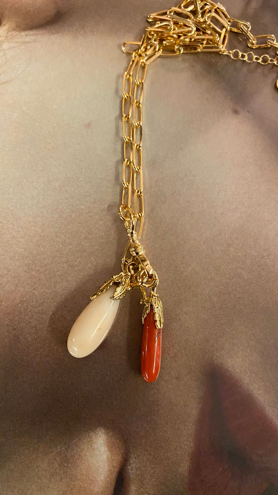 Coral Silver Kolye