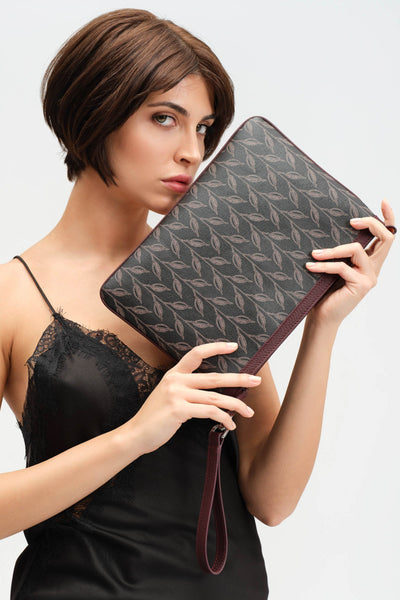 LEAF MONOGRAM - MINI CLUTCH