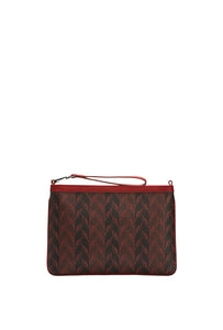 LEAF MONOGRAM MINI CLUTCH - RED