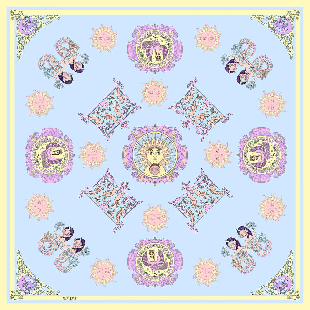 Mermaid Vegan Silk Scarf