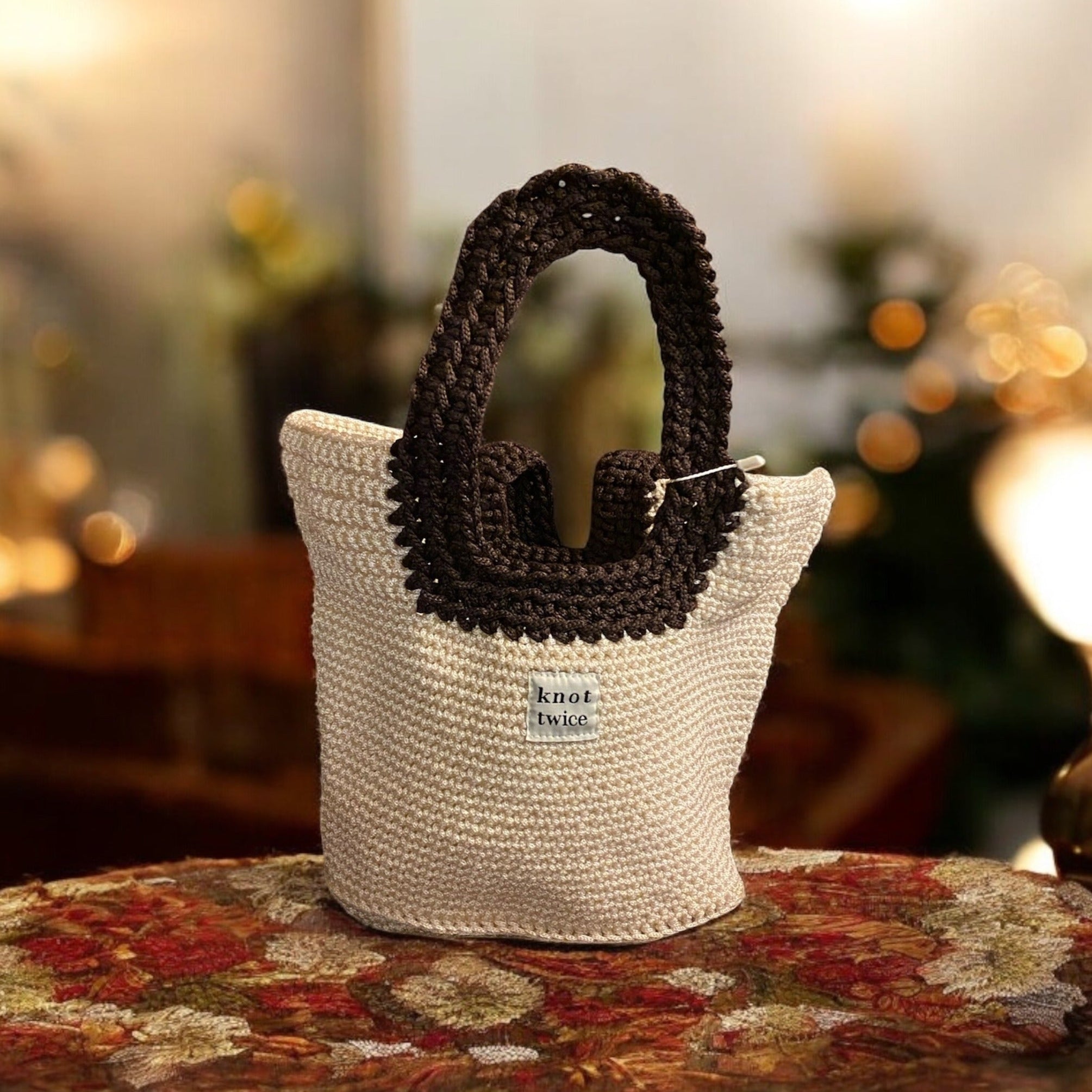 KT Cream & Brown Bag