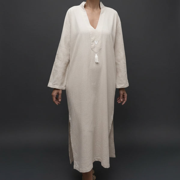 Keten Kaftan Elbise