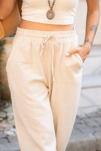 Keten Şalvar Baggy Pantalon