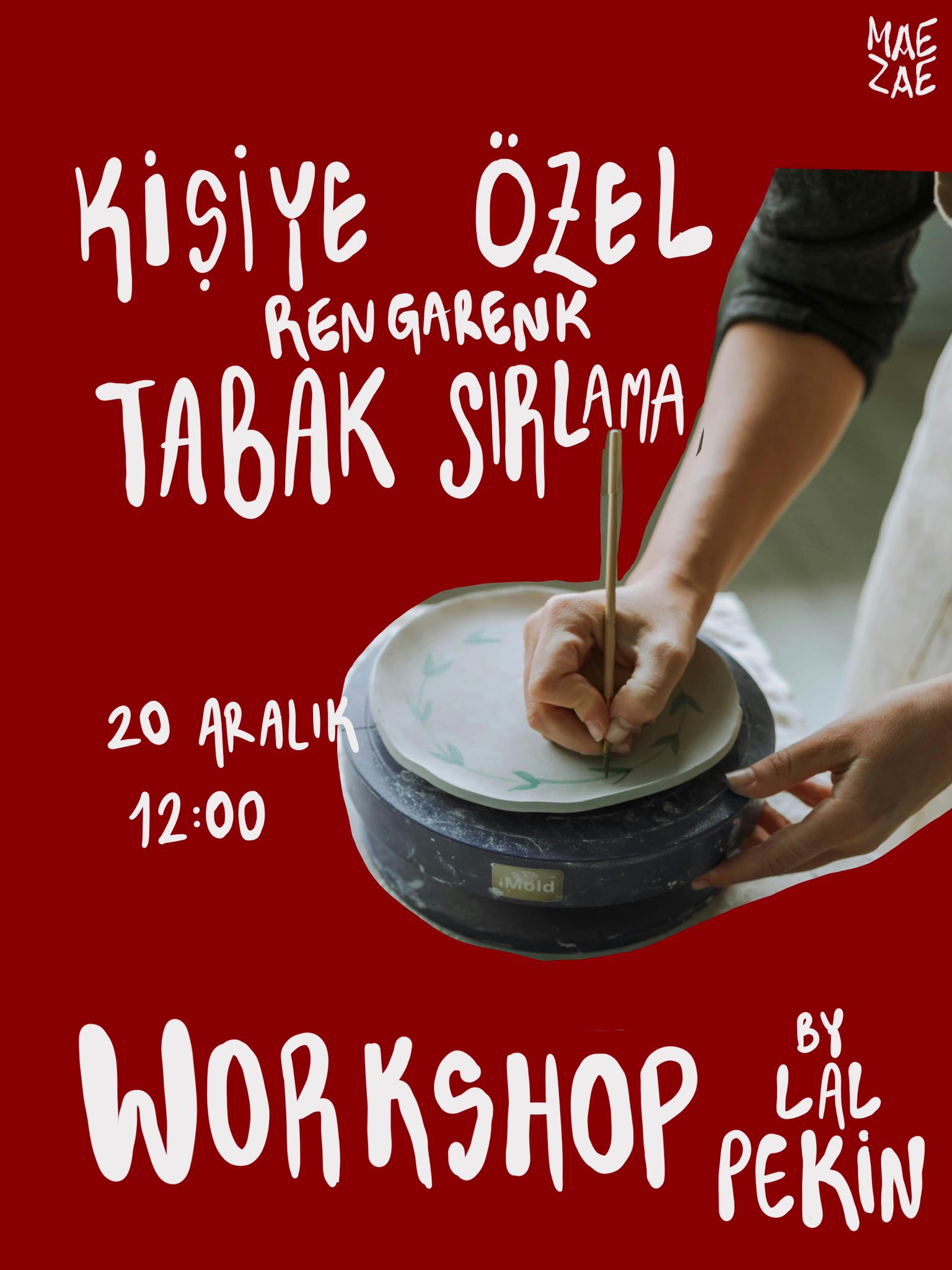 Lal Pekin İle Kişiye Özel Rengarenk Oval Tabak Sırlama / Bizden Sana Workshop