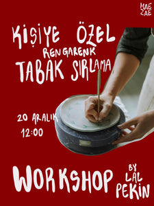 Lal Pekin İle Kişiye Özel Rengarenk Oval Tabak Sırlama / Bizden Sana Workshop