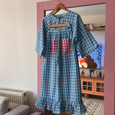 Mavi Fırfır Pantolon