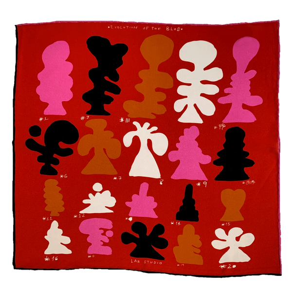 BLOBS ROUGE SILK BANDANA