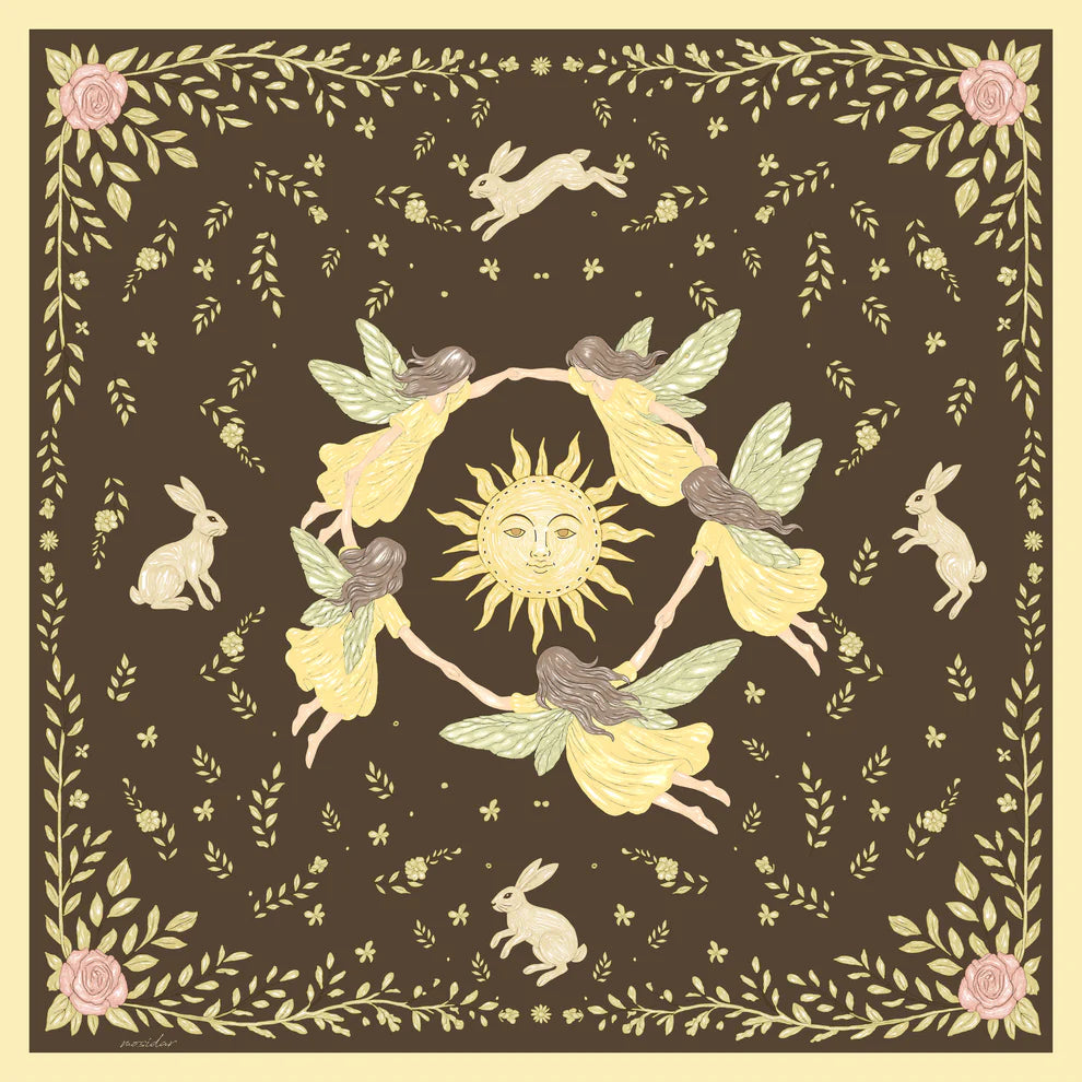 Solar Folk Silk Scarf