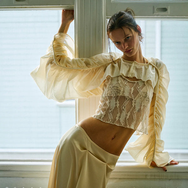 Cabriole Büzgülü Bolero