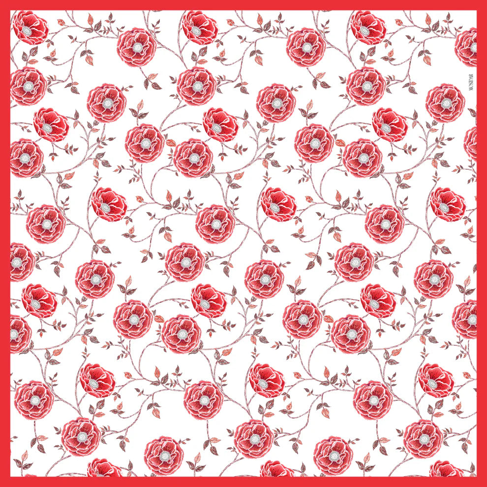 Cherry Vegan Silk Scarf