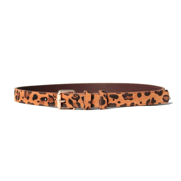 Leopar Savana Kadın Süet Kemer