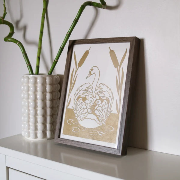 Mother Swan ✦ Orjinal Linöl Baskı