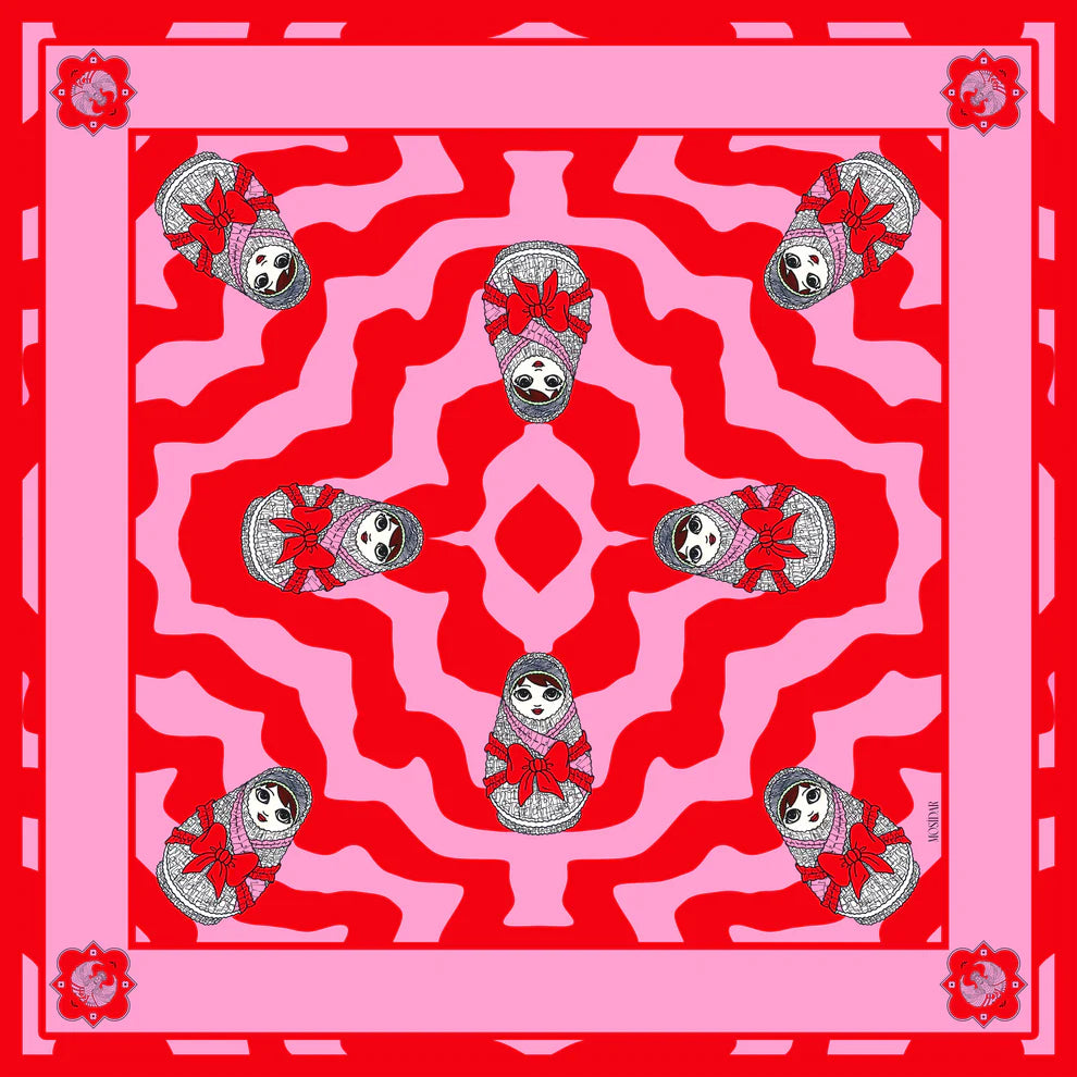 Matryoshka Vegan Silk Scarf