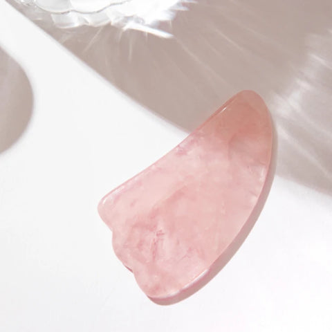 Pembe Kuvars Gua Sha Yüz Masaj Aleti