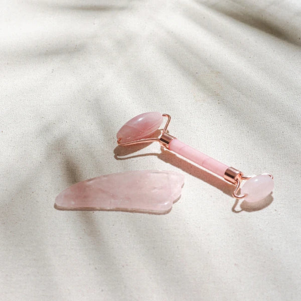 Pembe Kuvars Gua Sha Yüz Masaj Aleti
