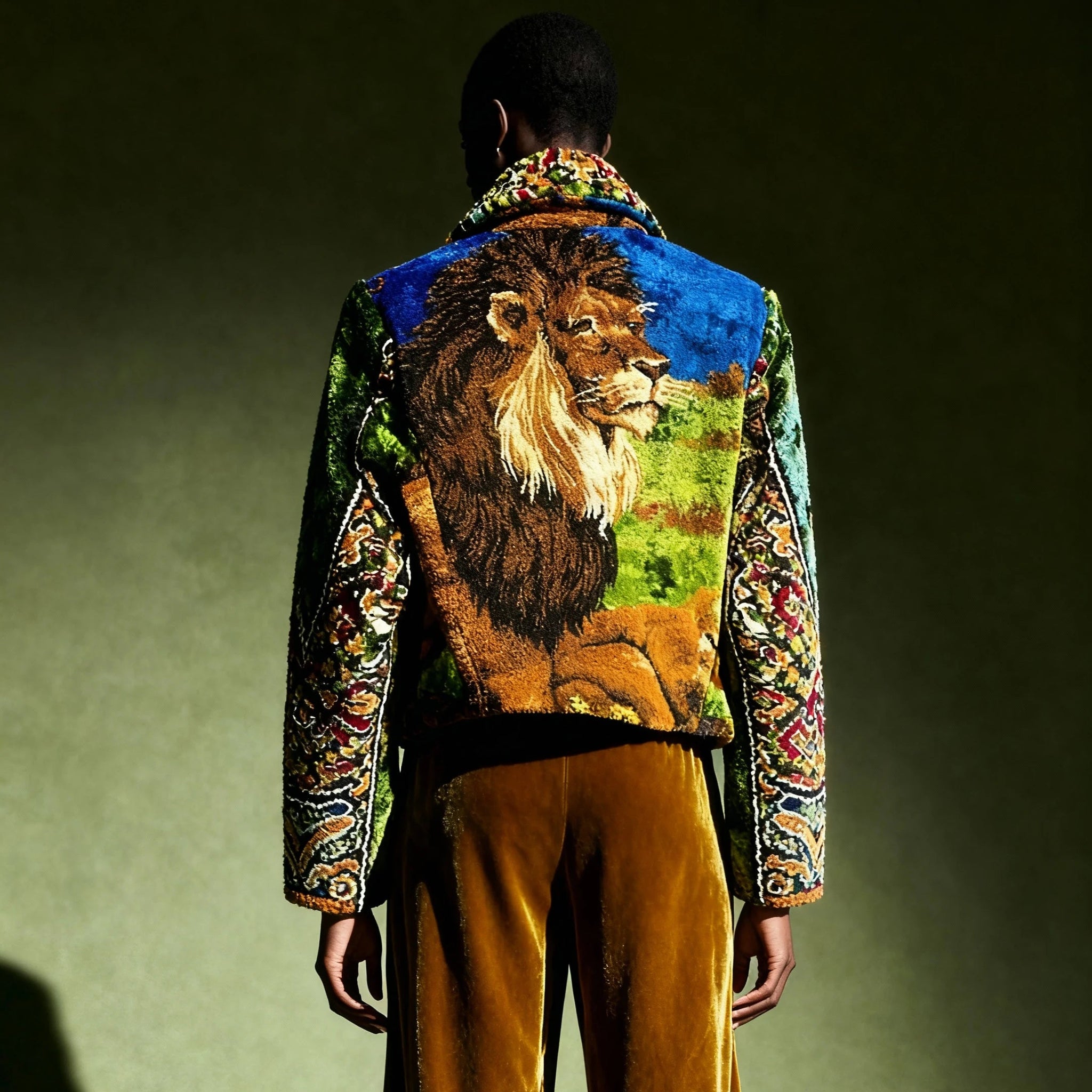 Lions Antika İpek Halı Ceket