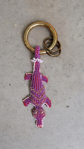 Lizardos Amigos Pink Key Chain