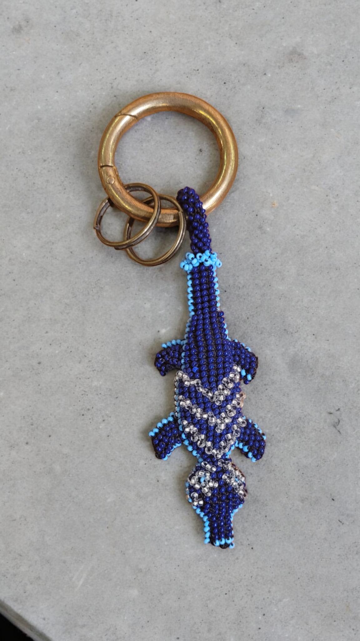 Lizardos Amigos Blue Key Chain