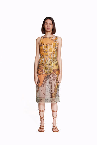 Tarot Print Mesh Dress