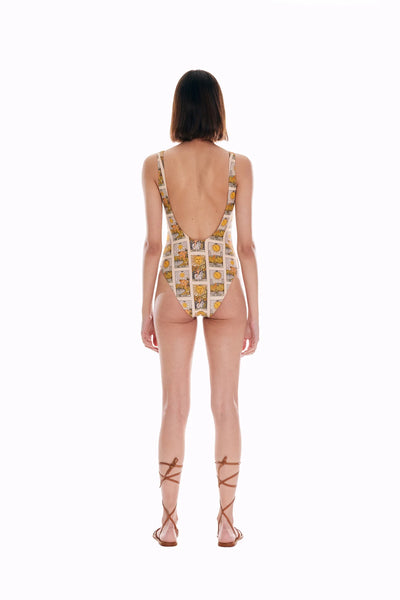 Tarot Print Recycled Swimsuit