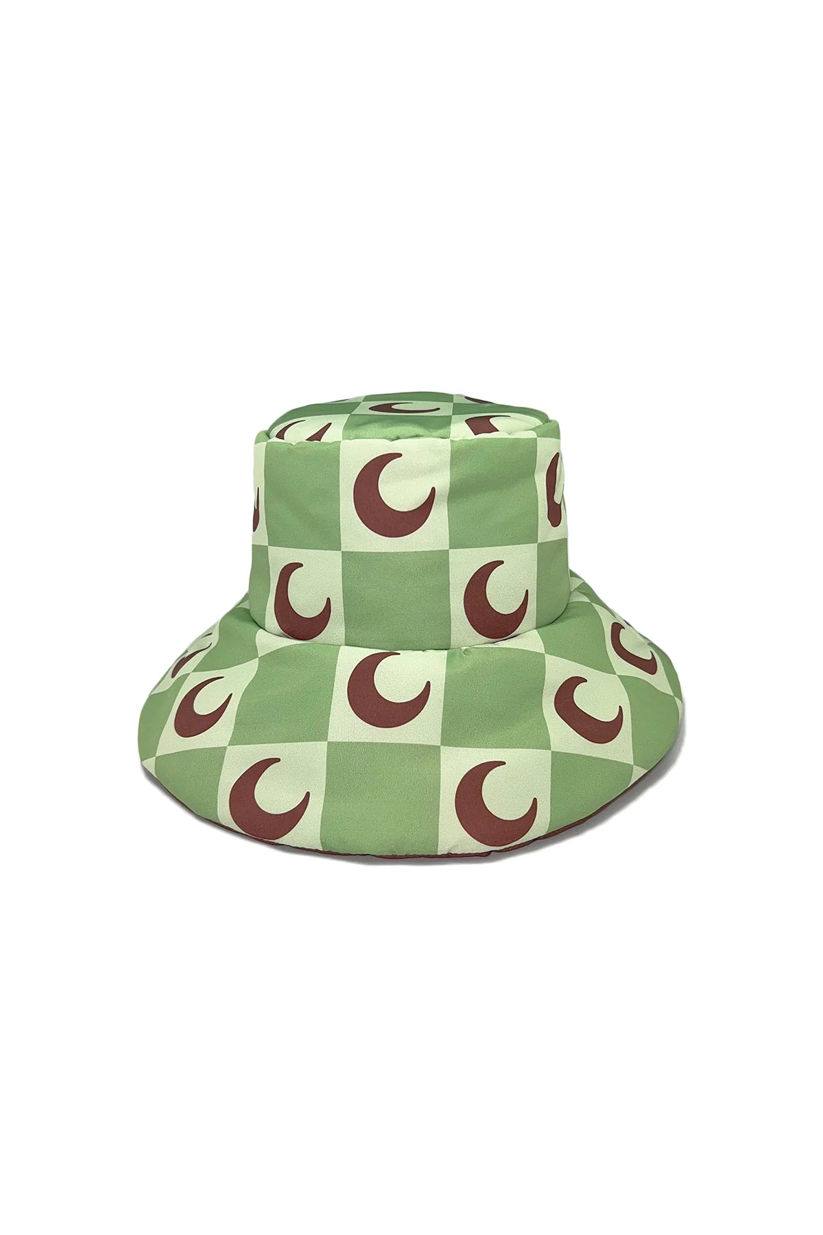 Sailor Moon Dama ve Ay Desenli Yeşil & Kahve Şişme Şapka