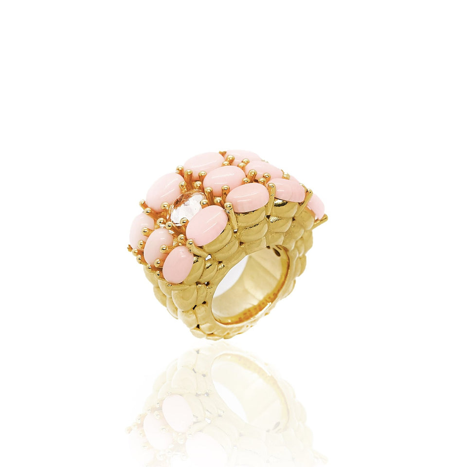 Dew Pink Coral Ring