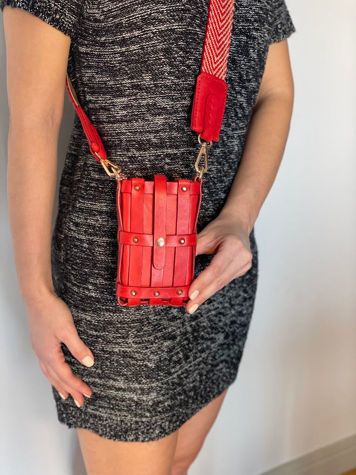 Deri Telefon Çantası - Handmade Phone Bag