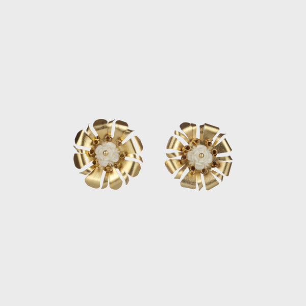 White Flower Earrings