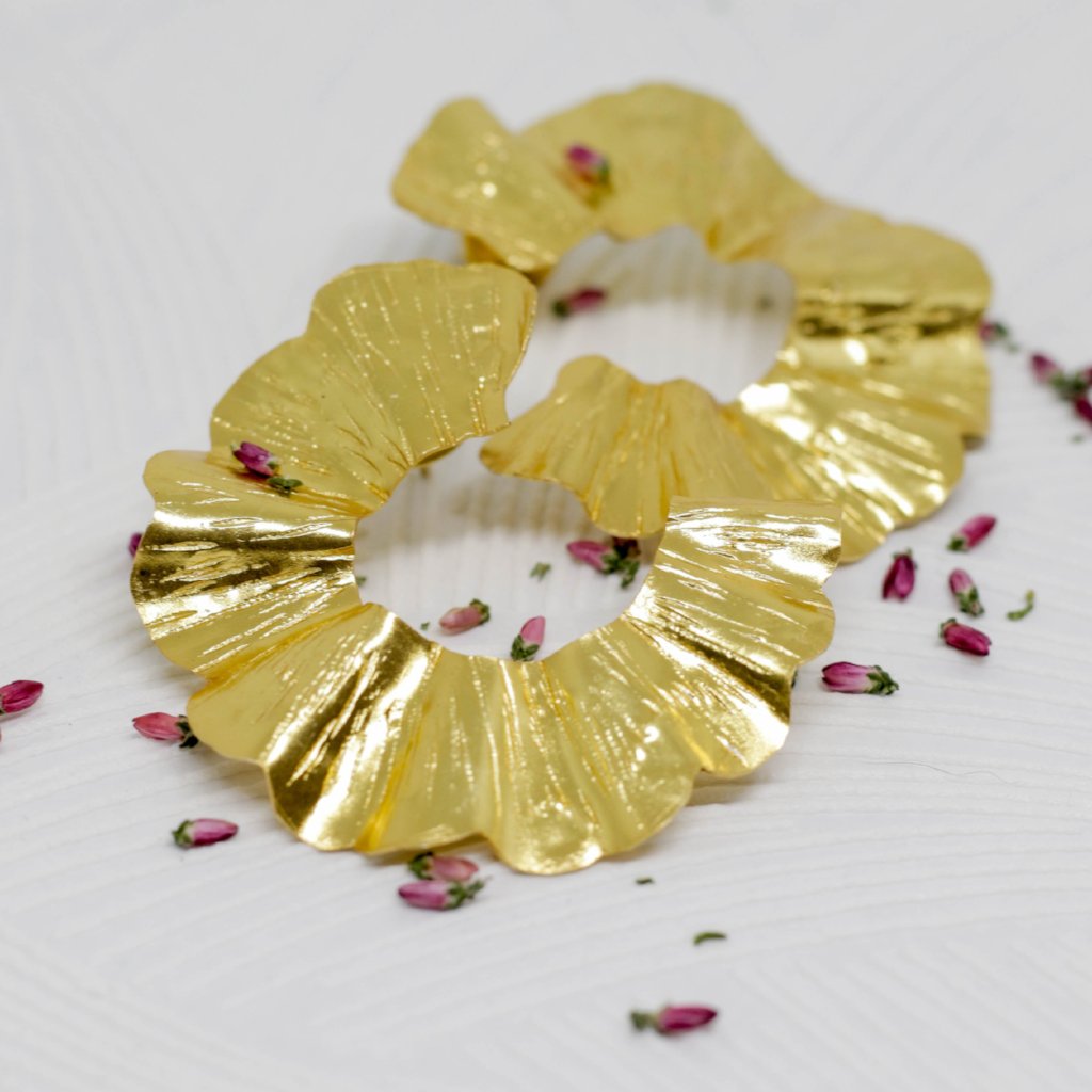 Small Drill Flower Earrings