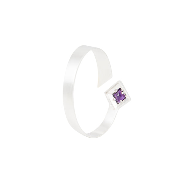 Square Of Infinity Amethyst Silver Bileklik