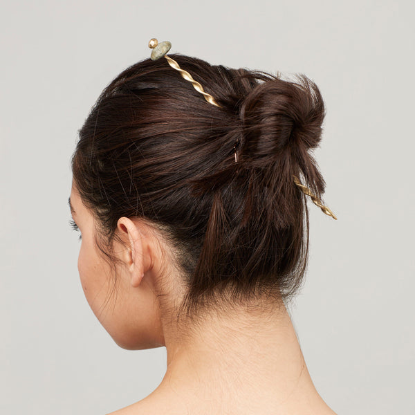 Pebble Moon Hair Stick