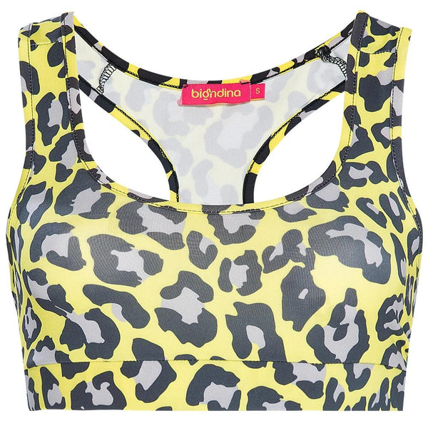 YELLOW LEOPARD BRA