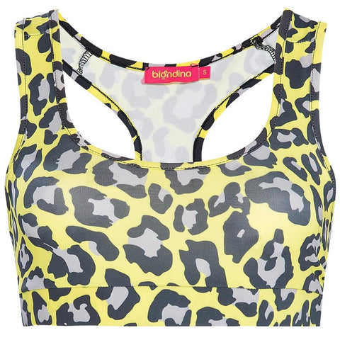 YELLOW LEOPARD BRA