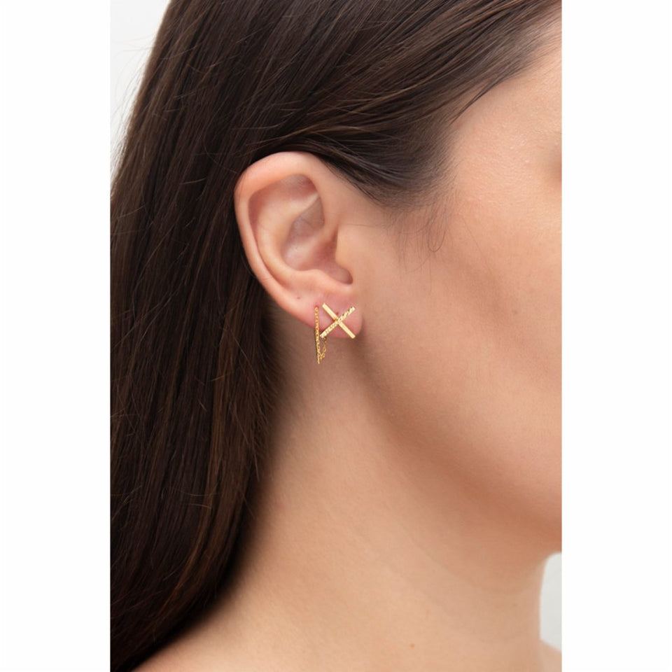 Xline Gold Earring