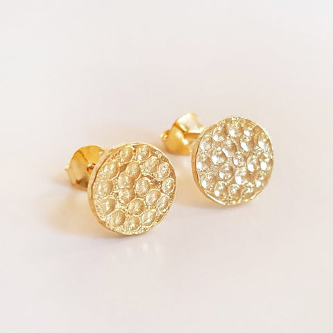 Diamond O Earring Gold