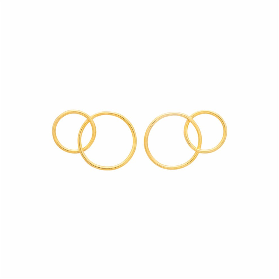 Circle in Circle Gold Earring