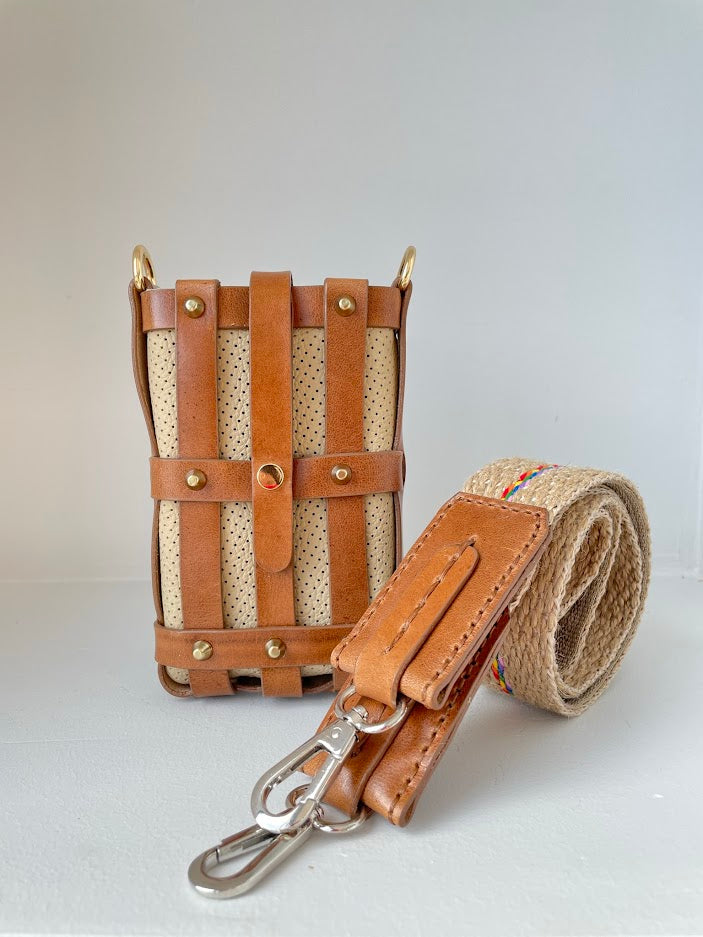 Deri Telefon Çantası - Handmade Phone Bag